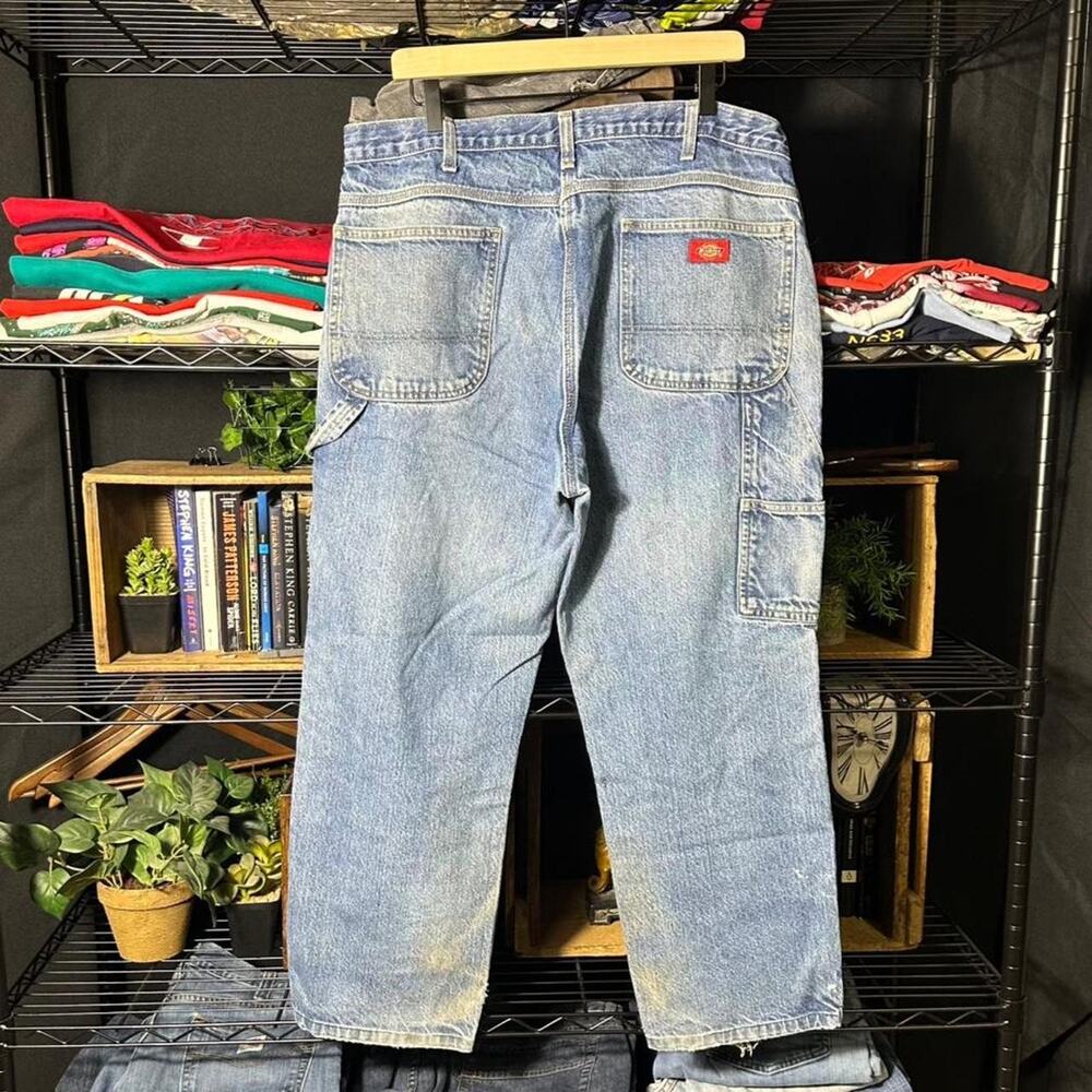 Vintage Dickies Faded Distressed Carpenter Jeans Light Wash Pants Mens 38x30